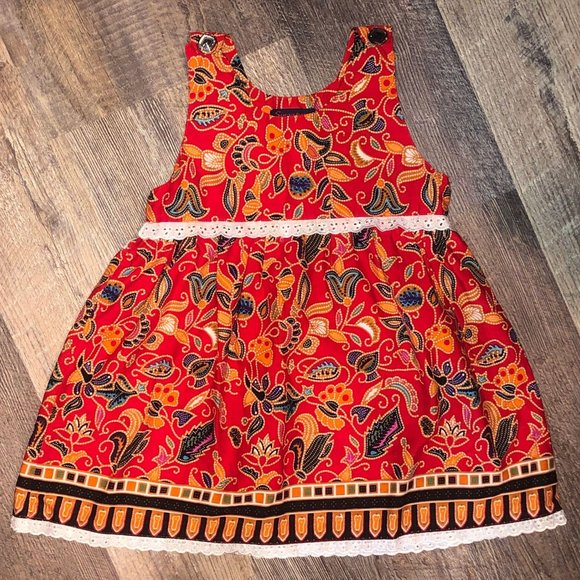 Singapore Collection Other - Girls Tank Dress Small Red Mandala 2